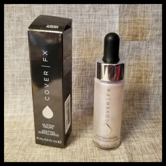 CoverFX Glitter Drops Aurora Pink Liquid Highlight - Picture 1 of 4